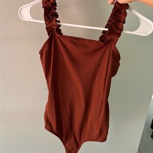 Ruffle Tank Top Bodysuit